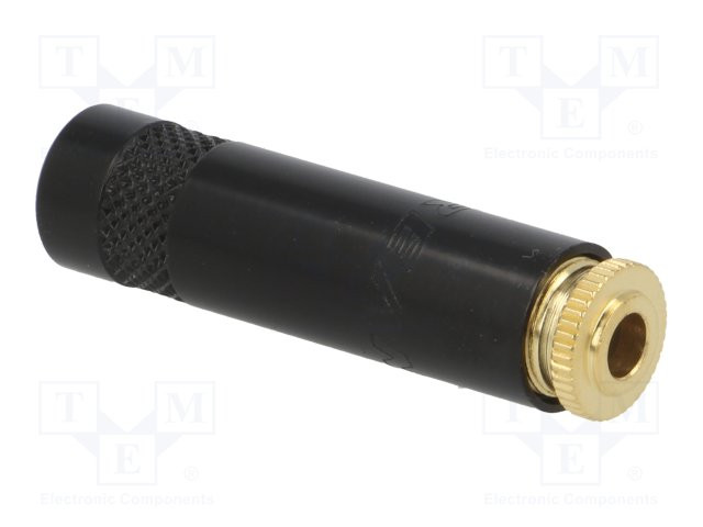 Conector Jack 3,5mm hembra stereo dorado. Mod. NTR-NYS240BG