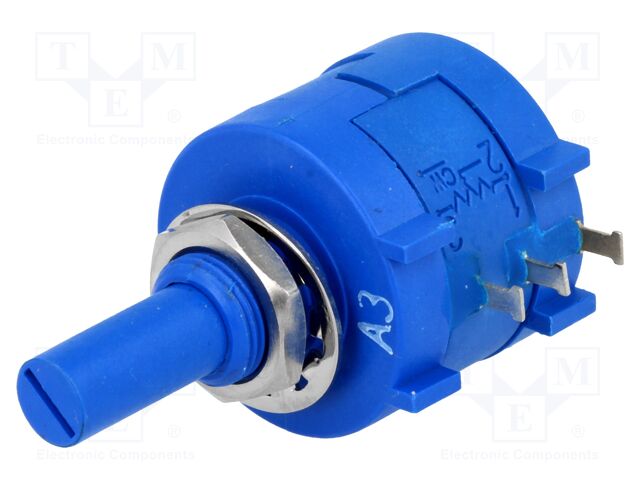 [POT2218P1K] Potenciómetro multivuelta 1K 2W 6.35mm. Mod. POT2218P-1K