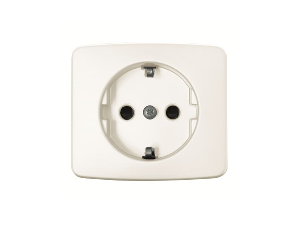Tapa de enchufe 2P+TT serie Niessen Arco blanco alpino. Mod. 8288BA
