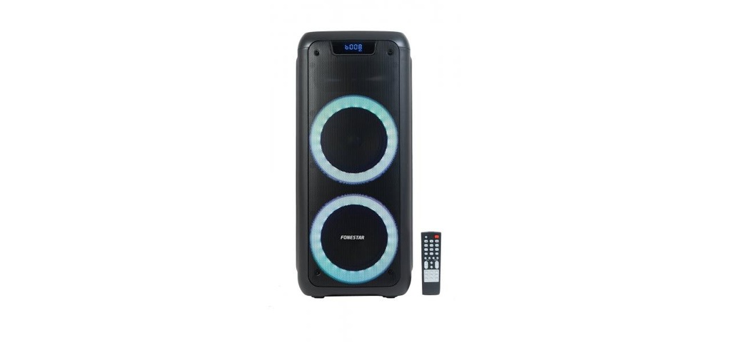 Altavoz portátil inalámbrico 100W 2x6" Fonestar. Mod. PARTY-DUO