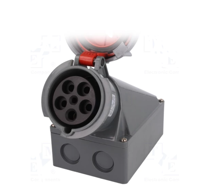 [PB1048TME] Base industrial superficie hembra 3P+N+TT 63A . Mod. PB.1048