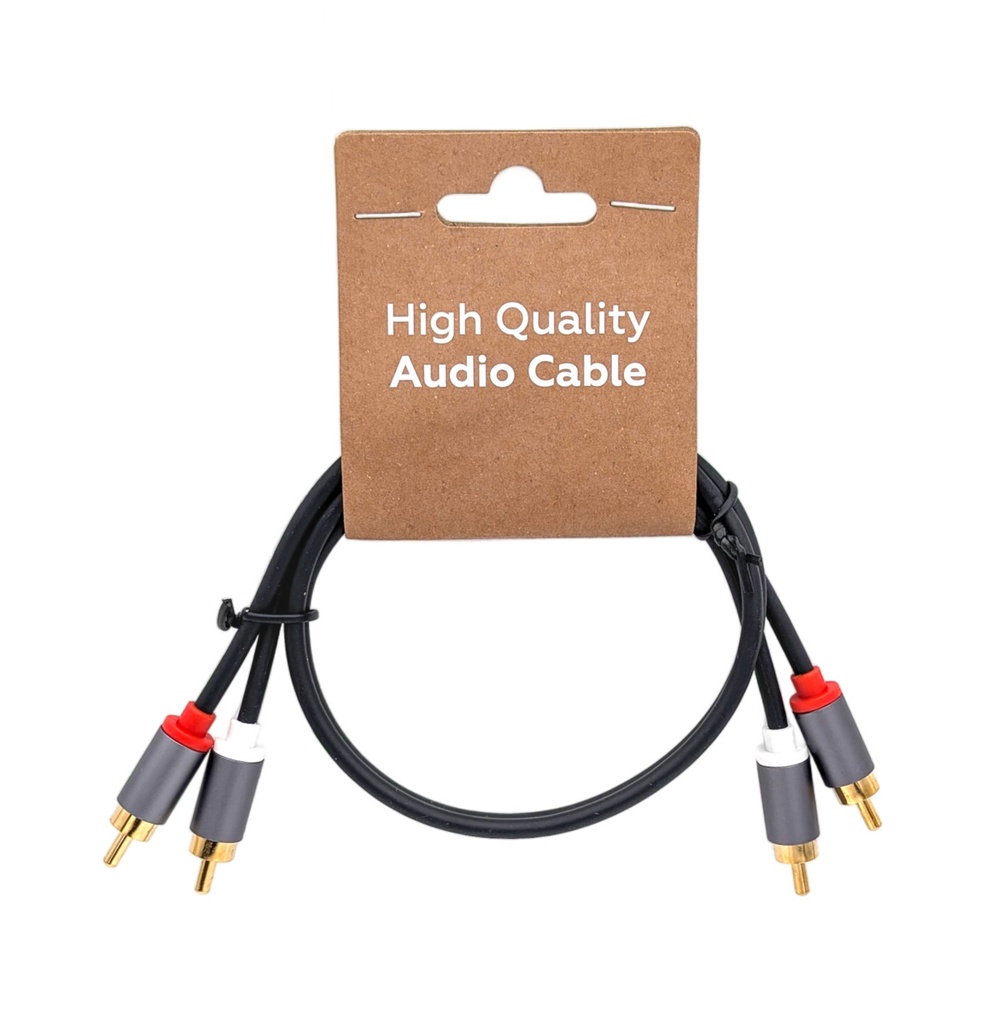 Conexión de Audio 2 RCA macho a 2 x RCA macho - 1.5m. Mod. AU104-1.5