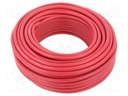 Cable de alimentación 8AWG rojo Øcable 5mm 8AWG. Mod. PC-8GA-RD