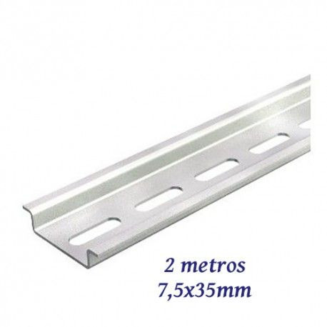 Carril DIN Omega perforado 7,5x35MM METRO. Mod. WE1317