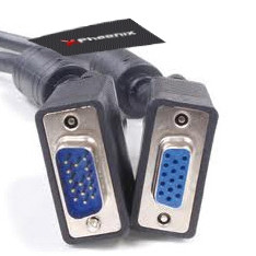 Cable prolongador VGA MACHO HEMBRA 3M negro. Mod. 1974A/3