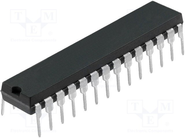 Microcontrolador PIC 8kB SRAM 368B EEPROM 256B 20MHz. Mod. PIC16F886-I/SP