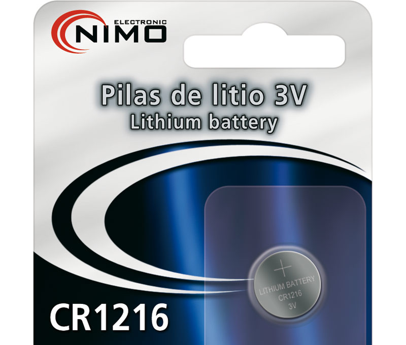 Pila Litio botón CR1216. Mod. PLI031