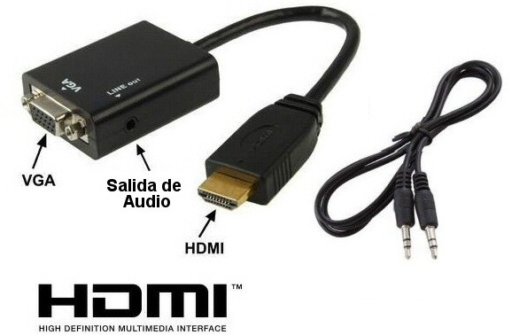 Conversor de VGA + Audio a HDMI macho. Mod. PO13822