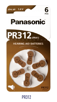 Baterías para audífonos PANASONIC PR312 (PR41)