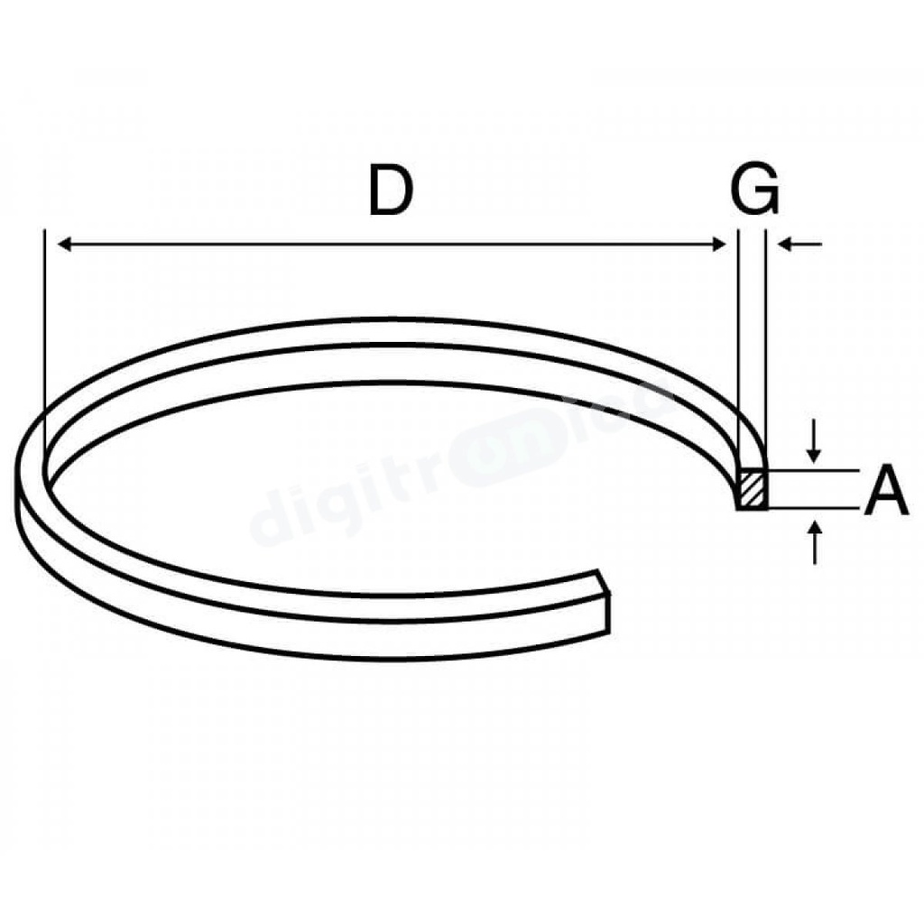 Polea cuadrada Sanyo NEC 14 x 1,5 x 3mm. Mod. PV014