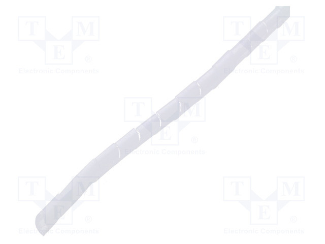 Cinta helicoidal 10mm blanco tarnsparente precio metro. Mod. QOLTEC-52260