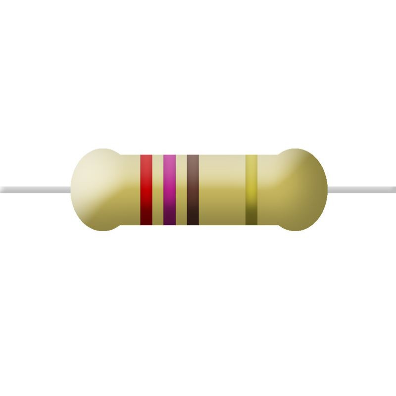 Resistencia de  carbón 0.5W  270 ohmios R0.5W270