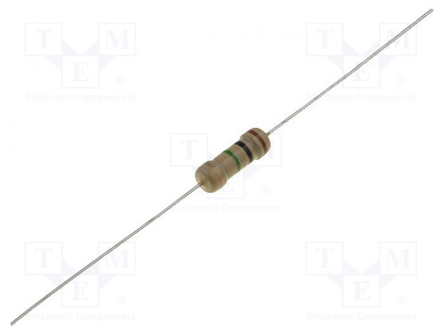 Resistencia carbón THT 68Ω 0,5W ±5%. Mod. R0.5W68