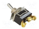 Interruptor palanca 3 posiciones ON-OFF-ON 10A/250VCA. Mod. TSP103AA3