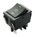 Interruptor basculante 3 posiciones 10A  250V ON-OFF-ON negro. Mod. 11405ITP