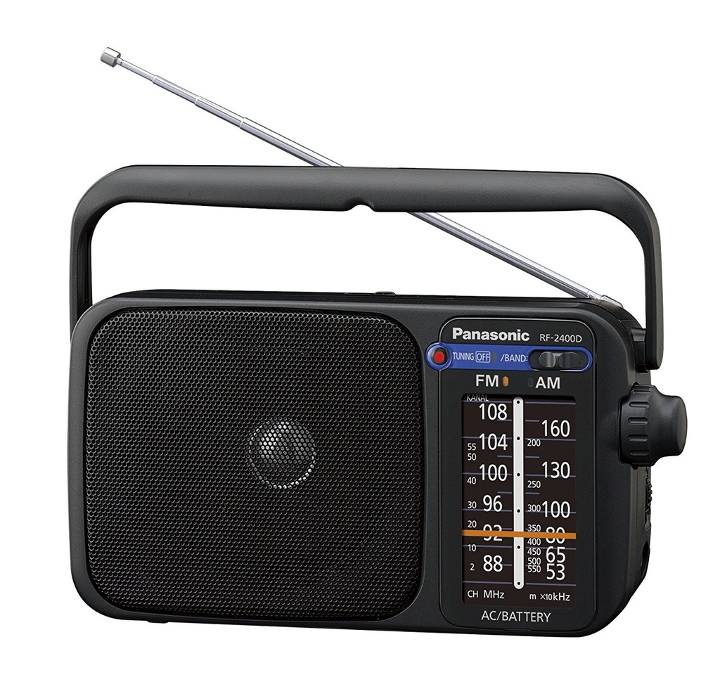 Radio portatil analógica negro Panasonic. Mod. RF-2400D