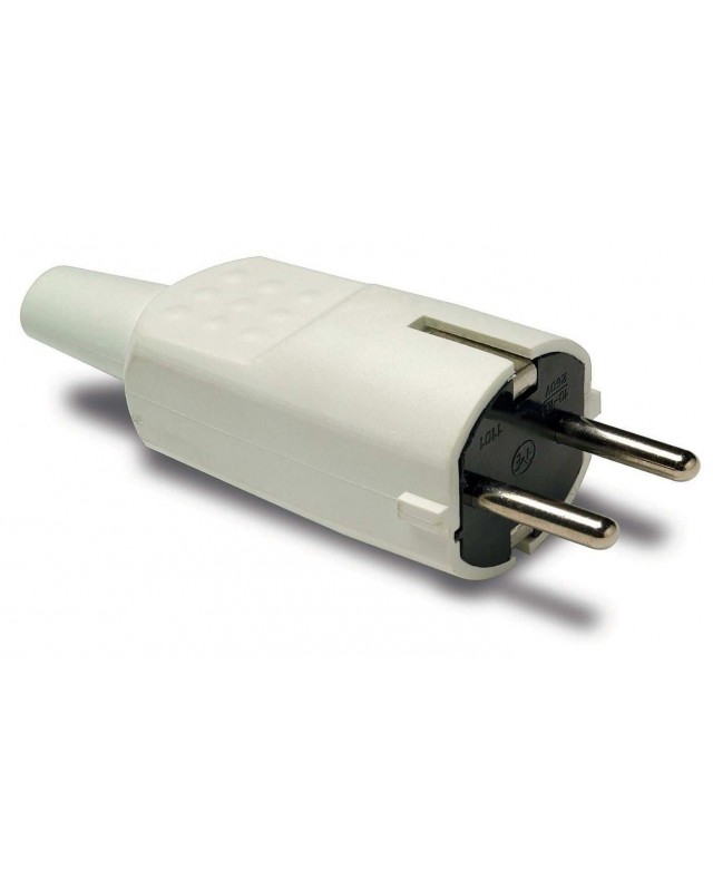 [1104BFAM] Clavija PVC goma 16A blanca Famatel. Mod. 1104-B