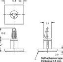 Distanciador PCB poliámido 4,8mm adhesivo clip UL94V-2. Mod. RI-LCBSB-3-01A