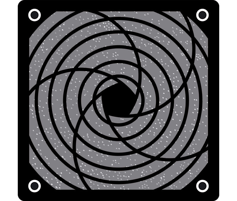 Rejilla para ventiladores con filtro 92X92. Mod. RJV011