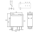 Mini relé industrial 12Vcc 1cto 16A FINDER. Mod. 46.61.9.012.0040