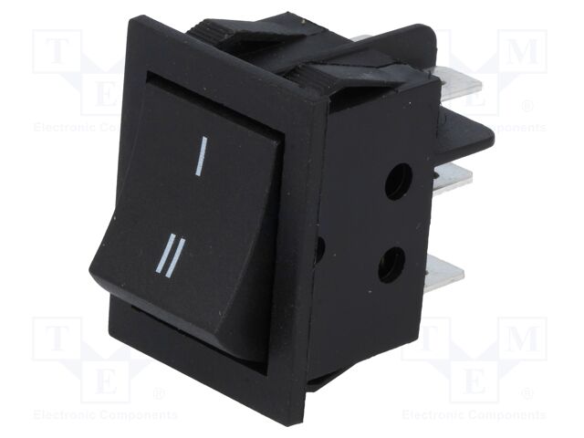 [RS2023C7BKTME] Conmutador bipolar 2 posciones ON-ON 15A/250VCA negro. Mod. 11405CN