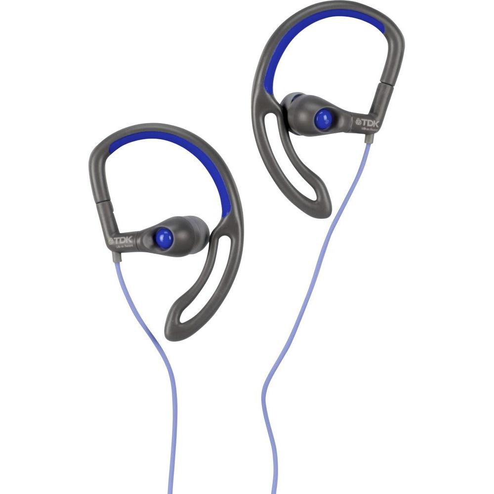 Auriculares deportivos de clip TDK celeste. Mod. SB30