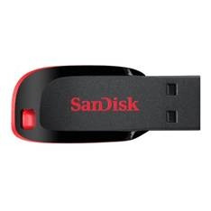 Pendrive USB 2.0 Sandisk 128GB cruzer blade rojo. Mod. SDCZ50-128G-B35