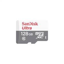 Tarjeta microSDHC Sandisck 128 GB más adaptador. Mod. SDSQUNR-128G-GN3MA