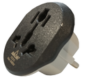 Adaptador clavija europea macho a universal hembra. Mod. 0319-D