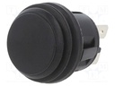 Pulsador bipolar estanco ON-(ON) 20A 14VDC negro. Mod. PB-2B-D-2-B
