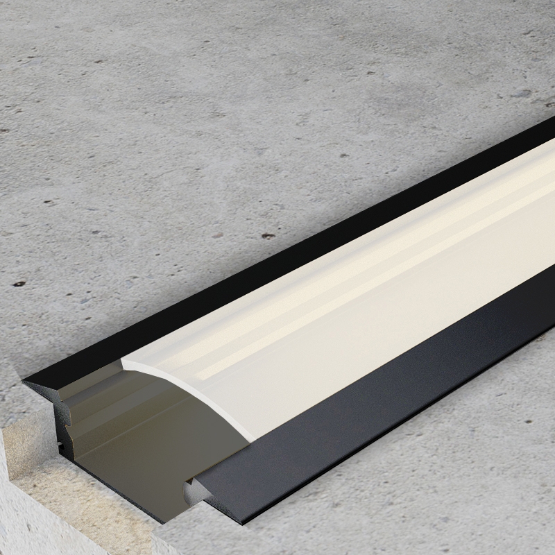 [204025042] Perfil de Aluminio empotrar Sub Lacado negro - 2 Metros. Mod. LM3706