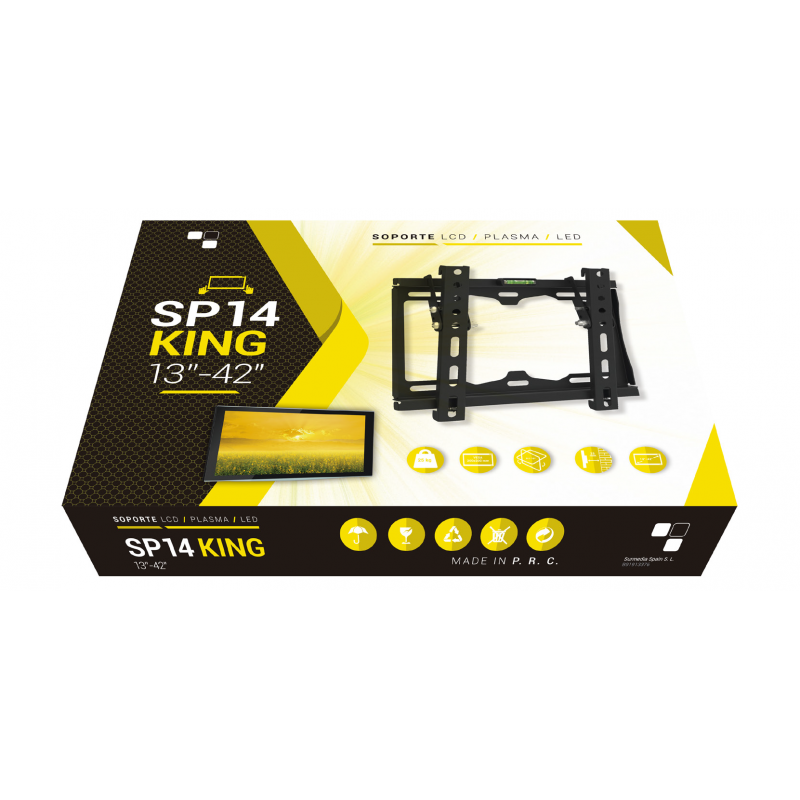 Soporte pared TV 13" a 42" 25 Kg king. Mod. SP14
