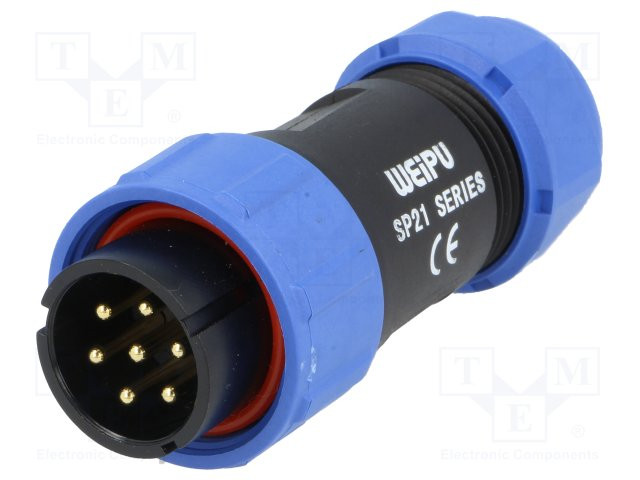 Conector macho aéreo 7 pines SP2110P7  IP68