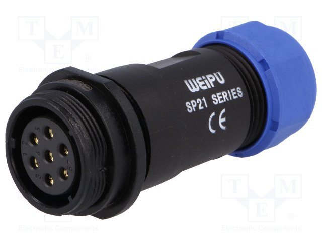 Conector hembra aéreo 7 pines SP2111S7  IP68