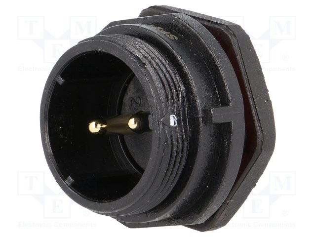 Conector chasis macho SP2112P2 IP68 2 pines