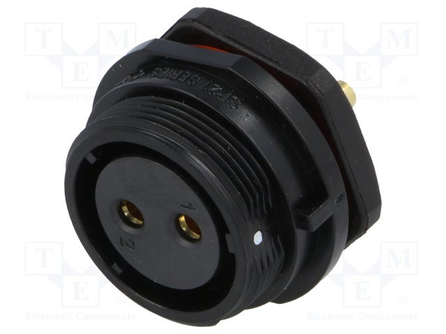 Conector chasis hembra SP2112S2 IP68 2 pines