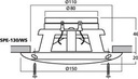 Pareja de altavoces empotrables, 20W con doble cono, 8 O. Mod. SPE-130/WS