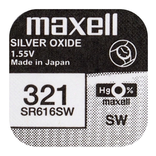 Pila Boton 1,55V Maxell 321. Mod.  SR616SW