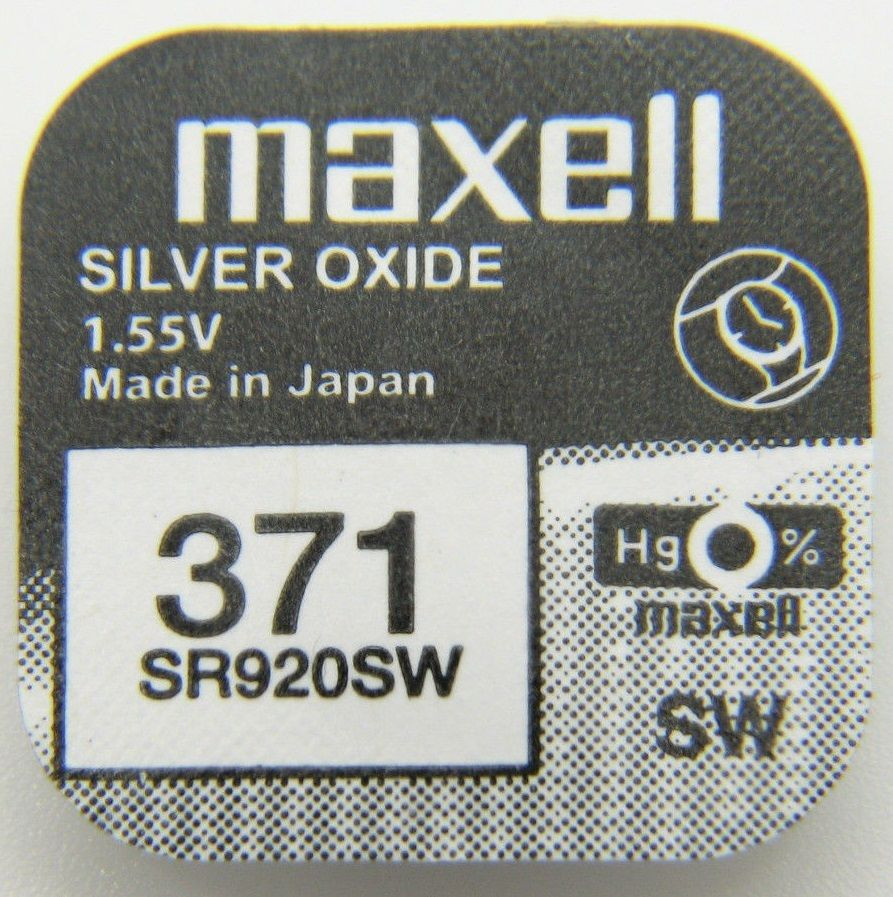 Pila Boton 1,55V Maxell 371. Mod. SR920SW