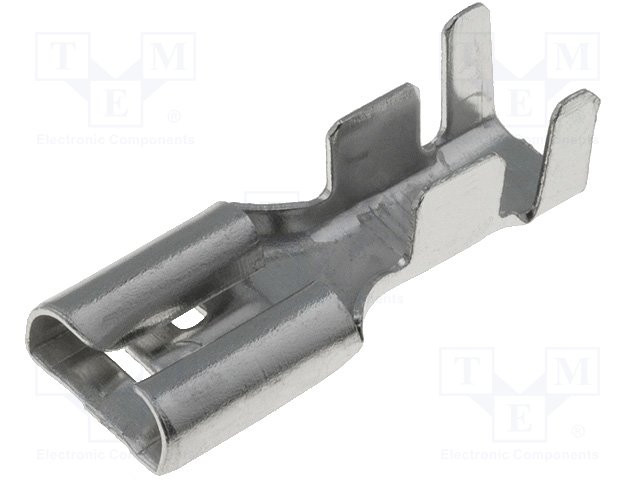 Conector plano hembra crimpados latón 6,3mm. Mod. ST-005/4