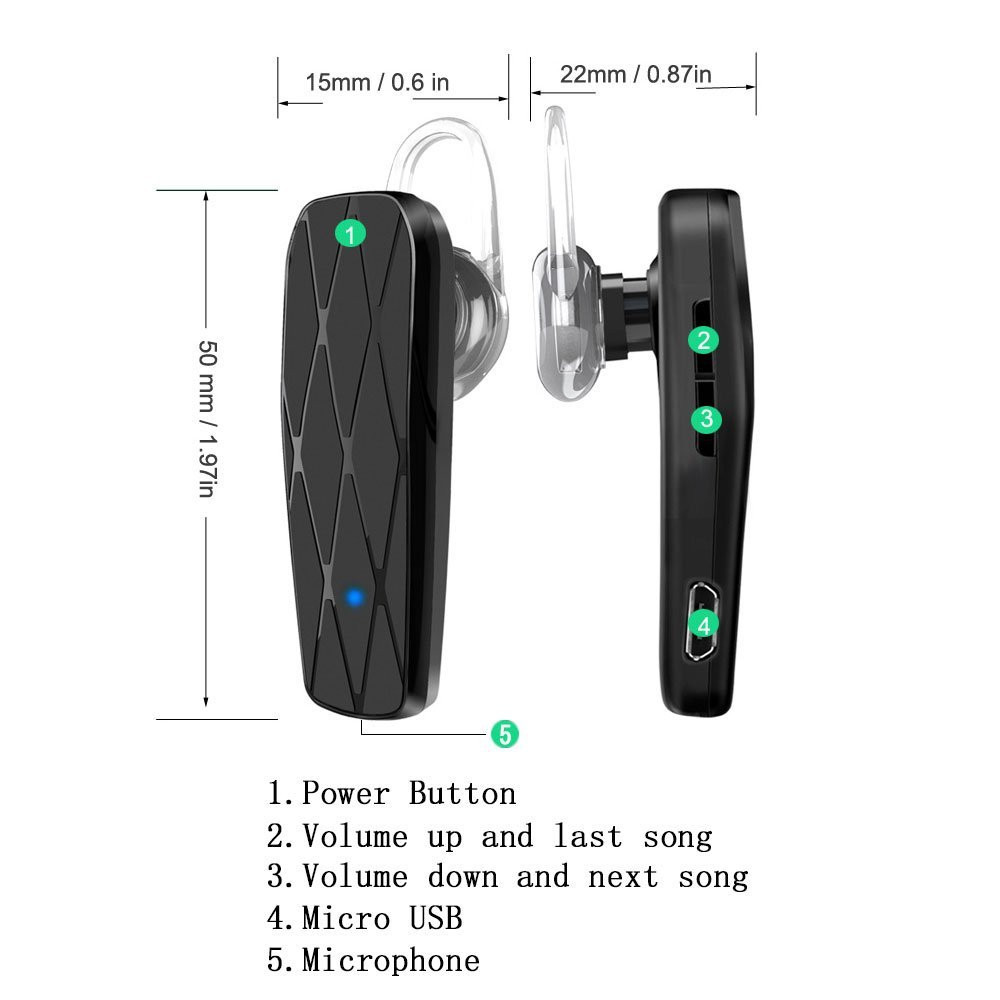 Auricular manos libres bluetooth. Mod. K9