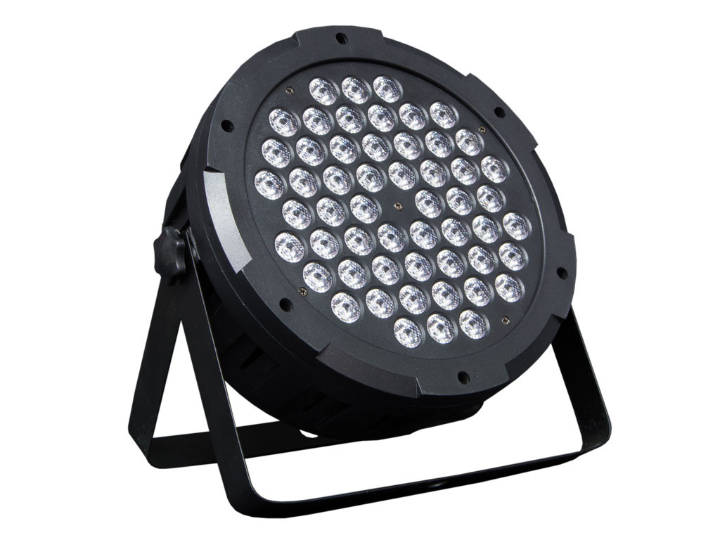 Foco 54 LEDs 3 en 1 de 3W DMX (6 canales). Mod. SUPER PAR LED ECO 85