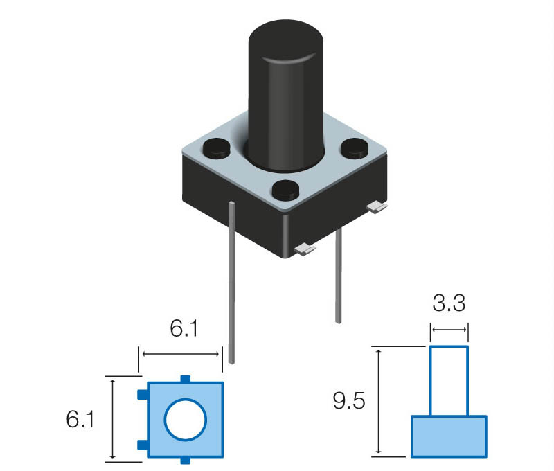 Pulsador de tacto vertical Mod. SW076