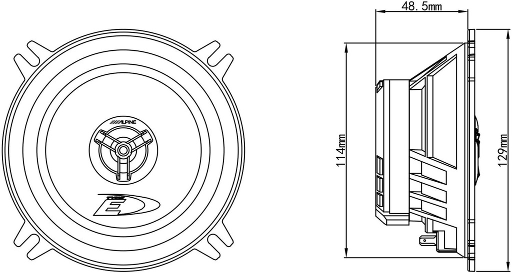 Pareja altavoces coche 5" 200W ALPINE. Mod. SXE-1325S