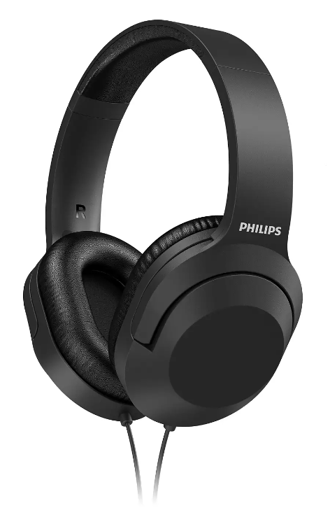 Auricular diadema cable 2m negro Philips. Mod. TAH2005BK/00