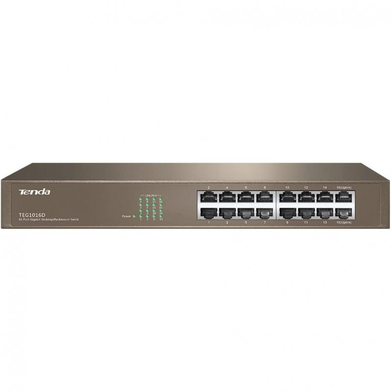 Switch 16 puertos gigabit Tenda. Mod. TEG1016D