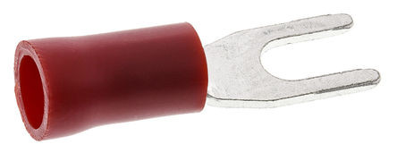 Terminal de horquilla preaislado, M4, rojo, 0.5mm² a 1.5mm². Mod. 2040101