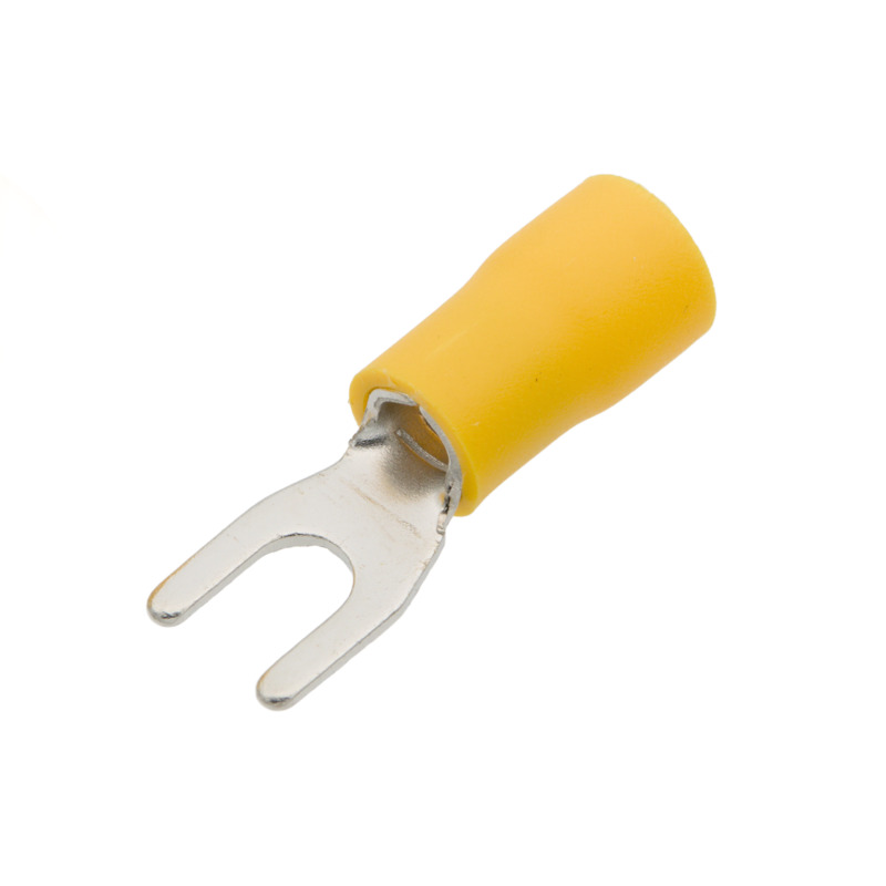 Terminal de horquilla preaislado, M5, amarillo, 4.0mm² a 6.0mm². Mod. 2040116