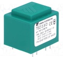 Transformador cerrado 2.5VA 230VCA 2X12V 2X104.1mA PCB. Mod. TEZ2.5/D230/12-12V