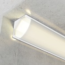 Perfil de aluminio esquina tira led 2 metros BLANCO 12V/24V. Mod. LM3742